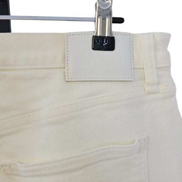 Aritzia Denim Forum The Yoko High Rise Slim Jeans, White, Button Fly, Cotton, 32 - Picture 6 of 10